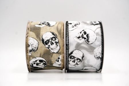 खोपड़ी हैलोवीन वायर्ड रिबन